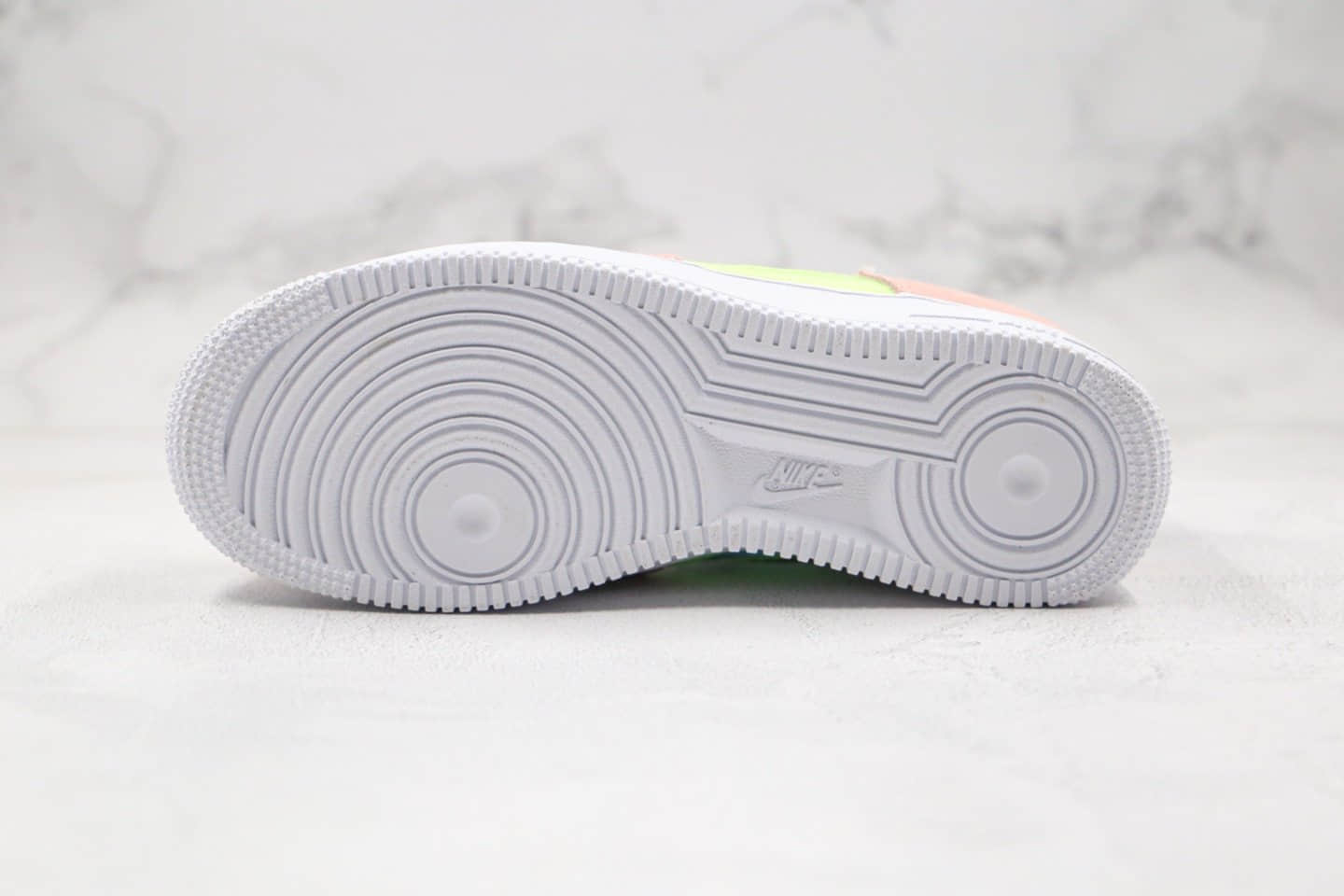 耐克Nike Air Force 1 LV8 1 Fresh Air GS纯原版本低帮空军一号编织格子钩粉蓝色内置气垫 货号:CJ1647-600