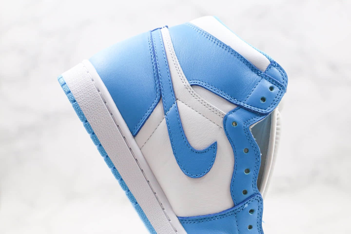 乔丹Air Jordan 1 Retro High OG UNC纯原版本高帮AJ1北卡蓝元年配色正确后跟定型原楦头纸板打造 货号:555088-117