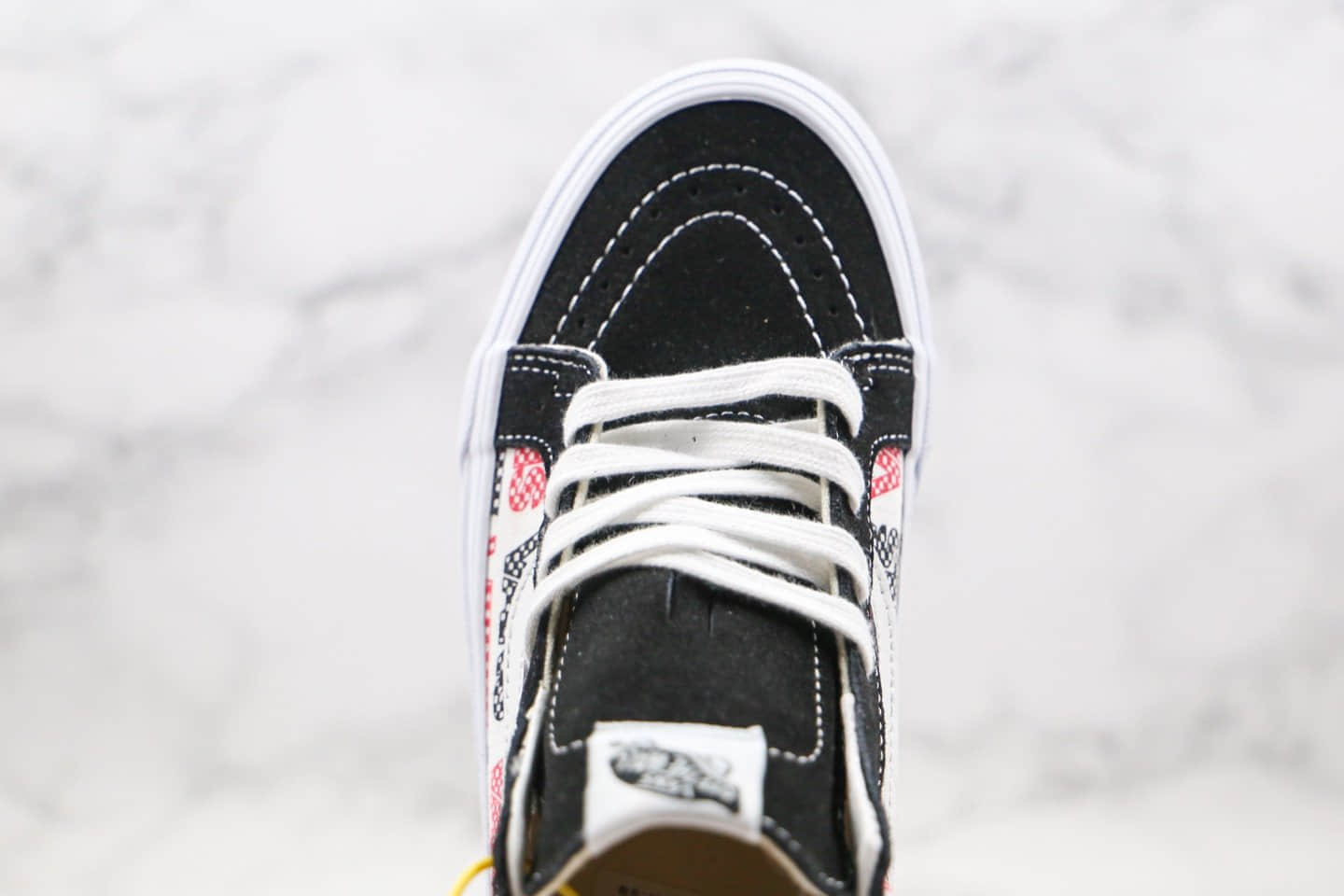 万斯Vans SK8-Mid Reissue公司级版本中帮板鞋字母印花涂鸦彩色logo黑白红色原鞋开模 货号：VN0A391F2BQ