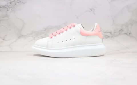 麦昆Alexander McQueen 2020早春款纯原版本厚底小白鞋荧光粉尾原档案数据开发原盒配件齐全