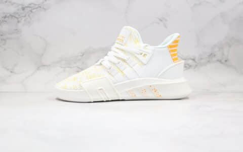 阿迪达斯adidas EQT BASK ADV纯原版本支撑者系列透气针织网面三叶草跑鞋白黄色区别市面通货 货号：EE5050
