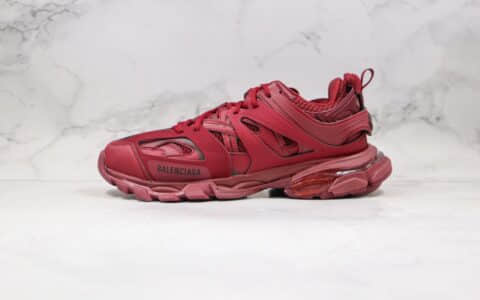 巴黎世家Balenciaga Sneaker Tess s.Gomma MAILLE WHITE ORANGE纯原版本复古老爹鞋3.0酒红色原档案数据开发原盒配件齐全