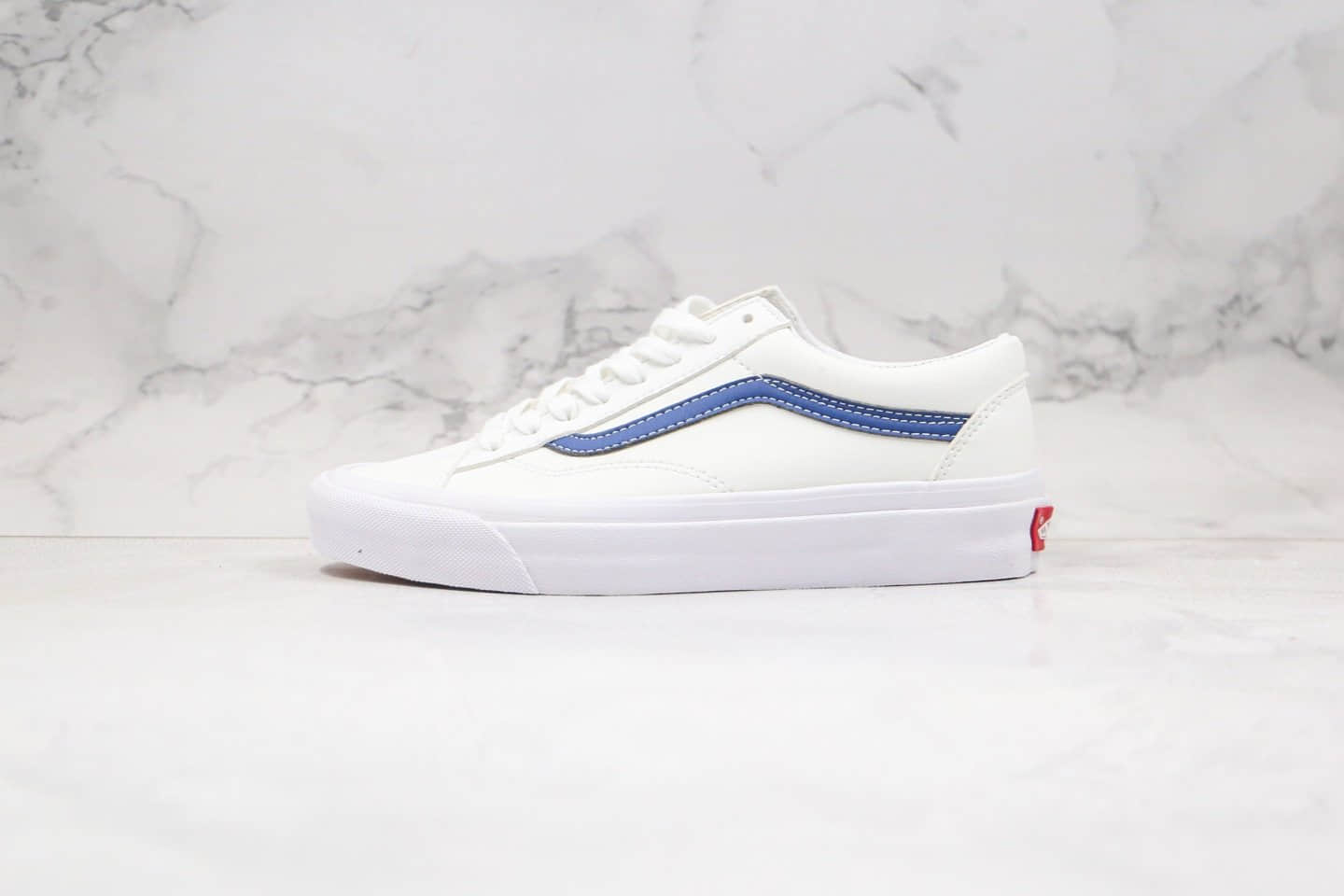 万斯Vans OG Style 36 LX公司级版本低帮硫化板鞋权志龙同款白蓝条原盒原标原档案数据开发