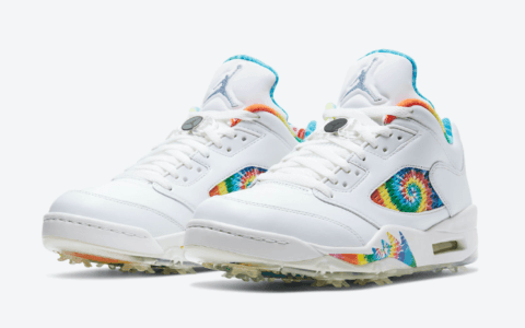 亮眼扎染装扮！全新 AJ5 Low Golf即将登场！ 货号：CW4205-100