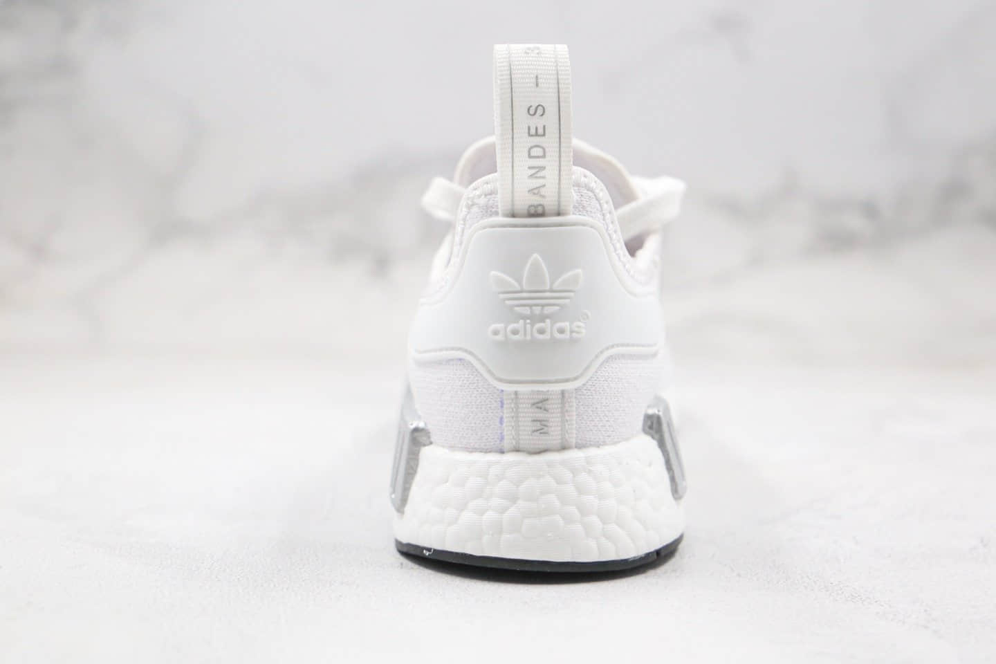 阿迪达斯Adidas NMD R1 OK W Primeknit Triple Black纯原版本爆米花NMD跑鞋细闪白银色原盒原标 货号:FY9668