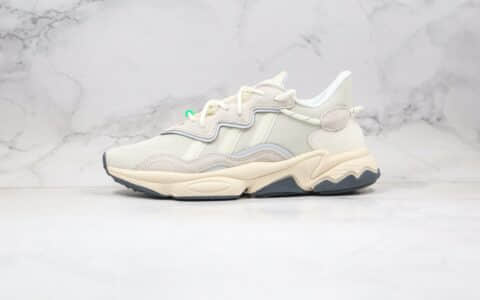 阿迪达斯Adidas Originals Ozweego纯原版本水管老爹鞋皮面浅灰色原档案数据开发 货号：EG8354