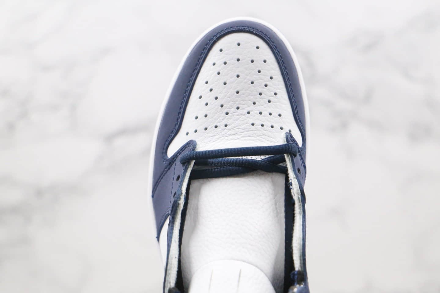 乔丹Air Jordan 1 Midnight Navy纯原版本高帮AJ1海军蓝银色篮球鞋正确后跟定型 货号:DC1788-100