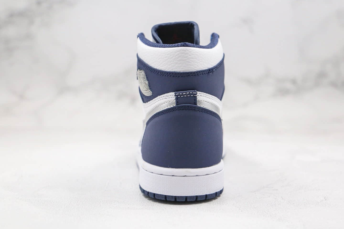 乔丹Air Jordan 1 Midnight Navy纯原版本高帮AJ1海军蓝银色篮球鞋正确后跟定型 货号:DC1788-100