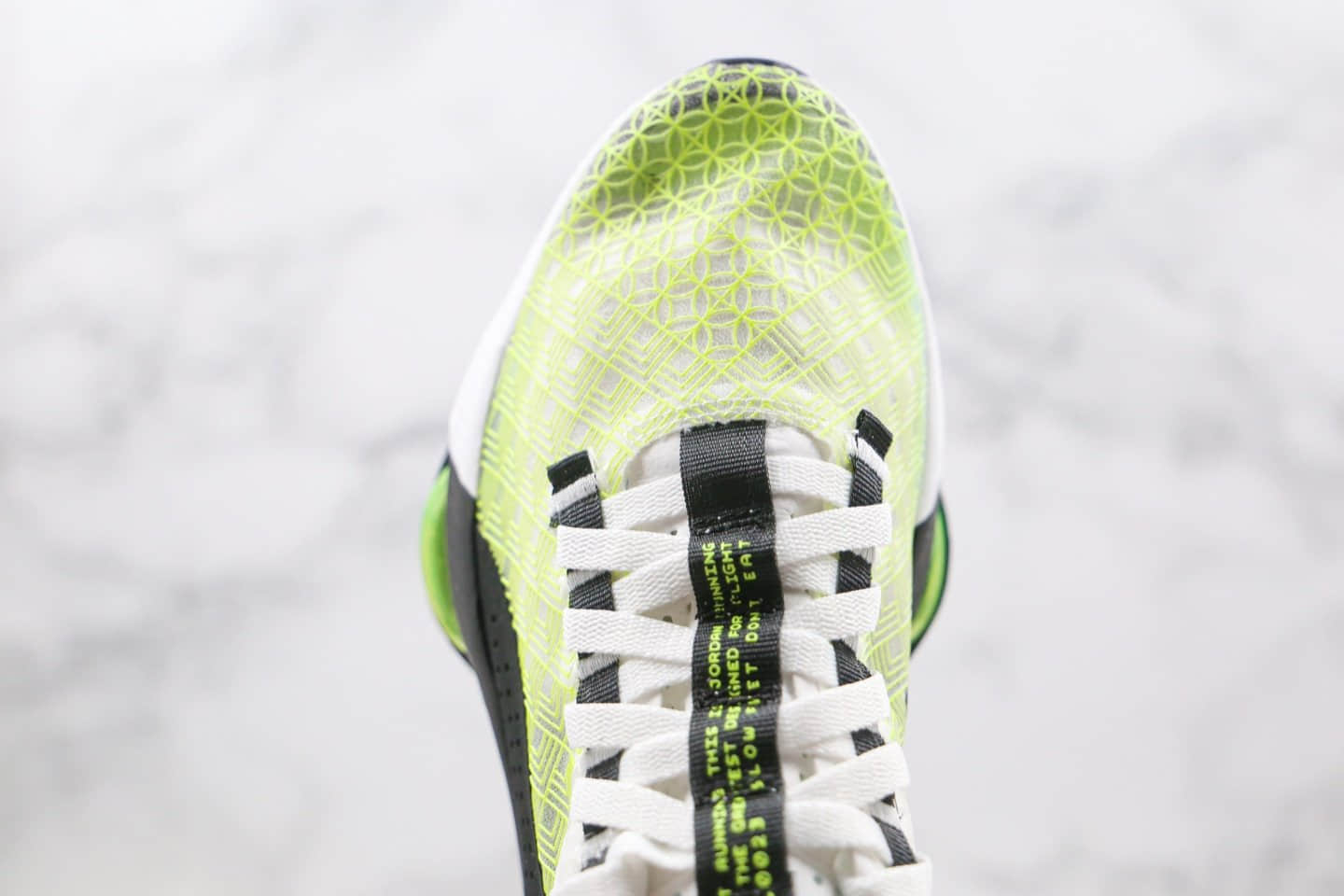 乔丹Air Jordan zoom renegade纯原版本马拉松蝉翼跑鞋白黑绿色内置气垫原楦头纸板打造 货号:CJ5383-103