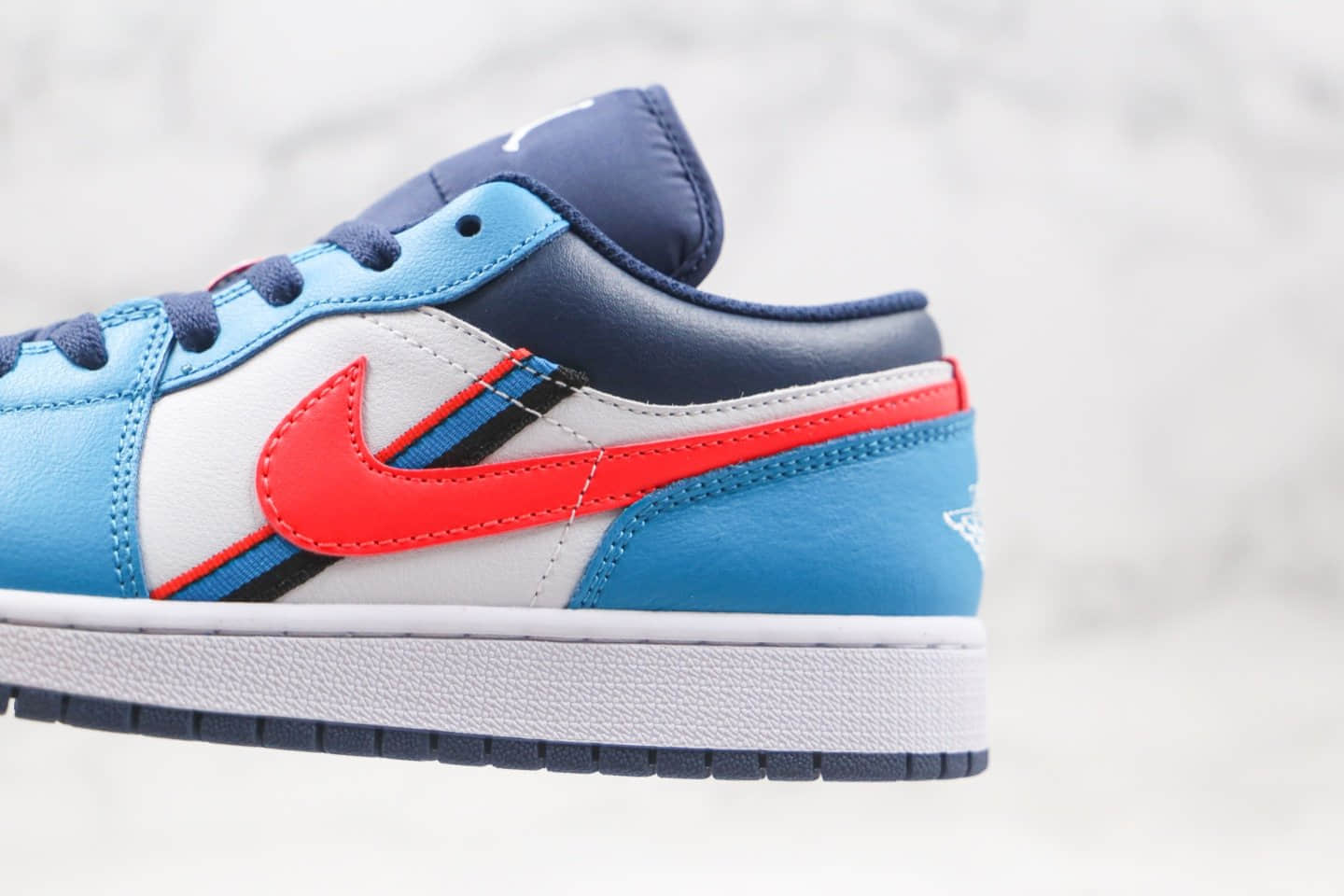 乔丹Air Jordan 1 Low game time纯原版本低帮AJ1游戏时间主题蓝白红色原档案数据开发 货号：CV4892-100