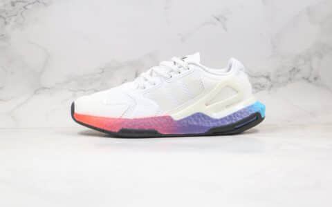 阿迪达斯Adidas Originals 2020 Day Jogger Boost 2020纯原版本三叶草夜行者二代白炫彩紫色爆米花跑鞋原楦头纸板打造 货号：FY3012