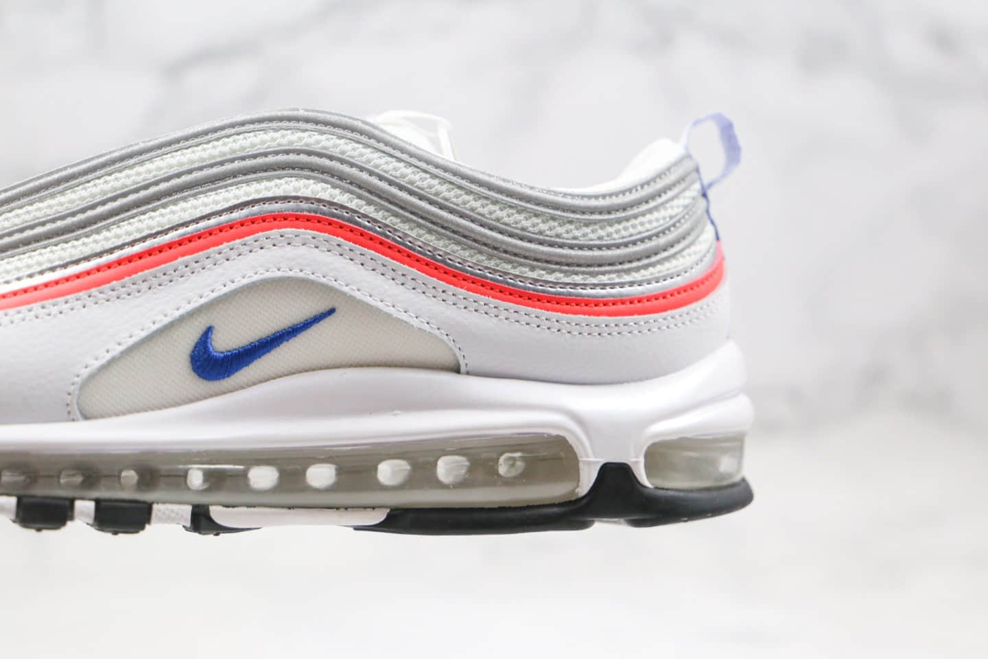 耐克Nike Wmns Air Max 97纯原版本子弹气垫鞋Max97新白红色内置真小潘气垫 货号:CZ6087-101