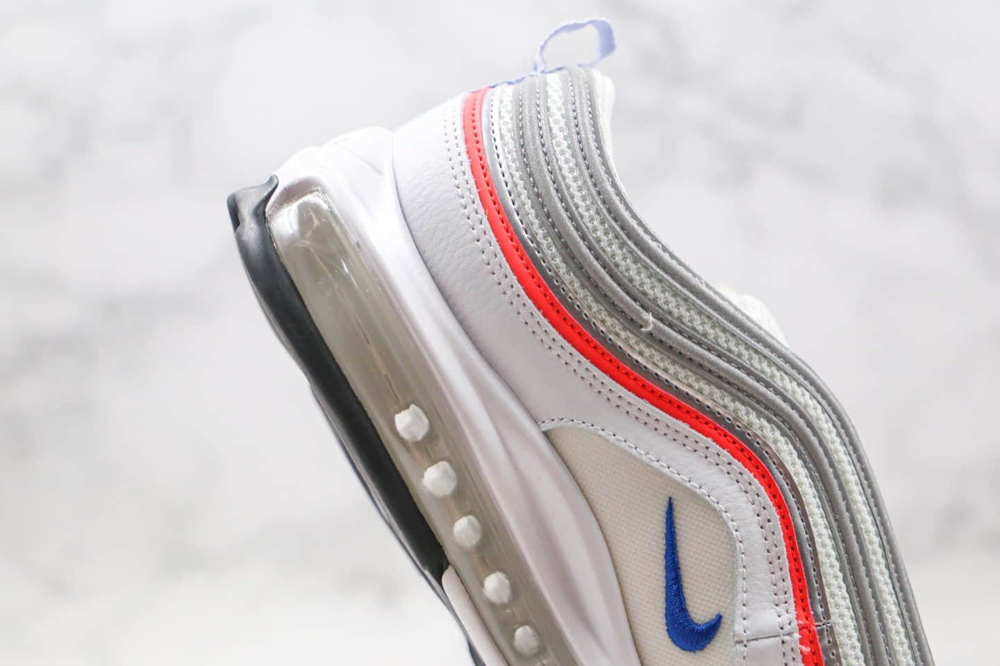 耐克Nike Wmns Air Max 97纯原版本子弹气垫鞋Max97新白红色内置真小潘气垫 货号:CZ6087-101