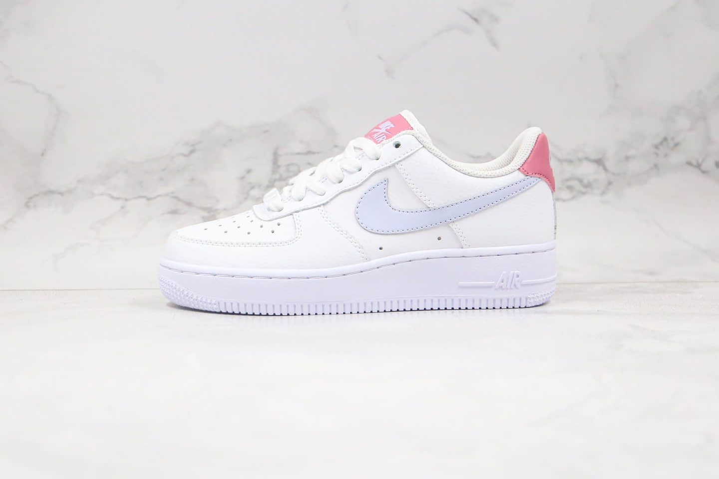 耐克Nike Air Force 1 07纯原版本低帮空军一号白浅紫粉色板鞋内置气垫原盒原标 货号:315115-156