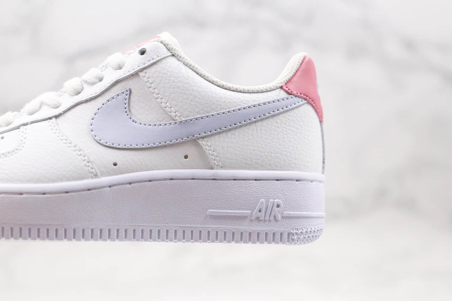 耐克Nike Air Force 1 07纯原版本低帮空军一号白浅紫粉色板鞋内置气垫原盒原标 货号:315115-156