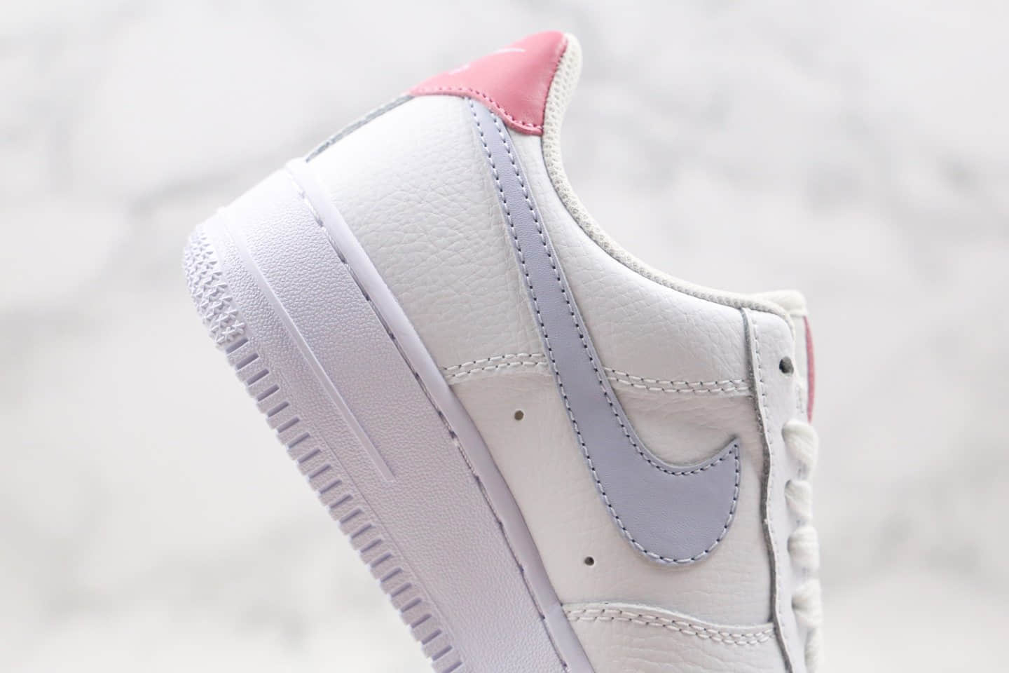 耐克Nike Air Force 1 07纯原版本低帮空军一号白浅紫粉色板鞋内置气垫原盒原标 货号:315115-156