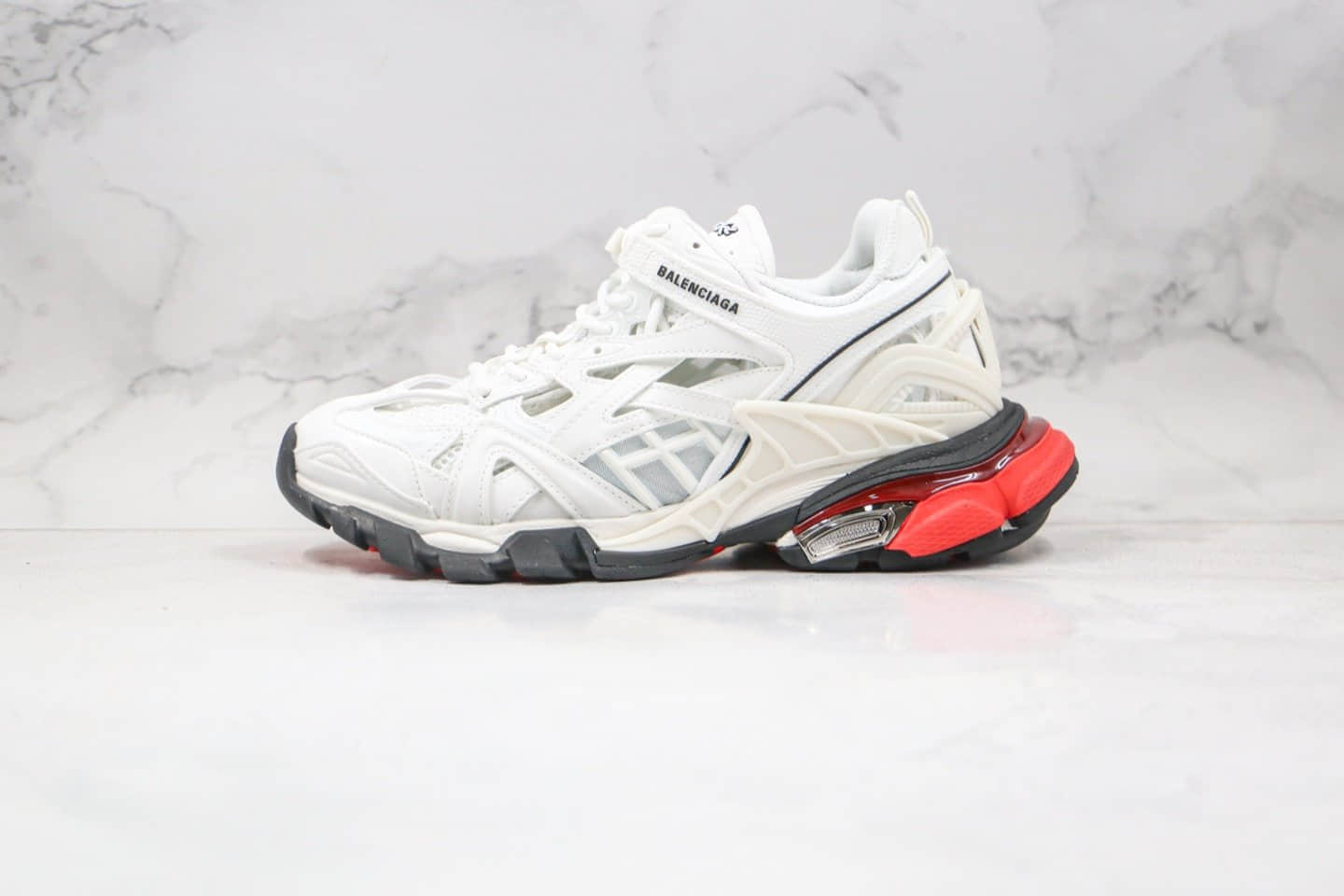 莞产纯原板鞋巴黎世家四代白红色出货