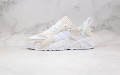 阿迪达斯Adidas Streetball纯原版本三叶草街球跑鞋米白色原楦头纸板打造 货号：FW1217