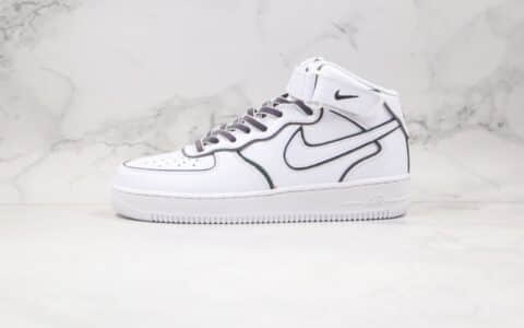 耐克Nike Air Force 1 '07纯原版本中帮空军一号3M反光白色变色龙板鞋内置全掌Sole气垫 货号：368432-810