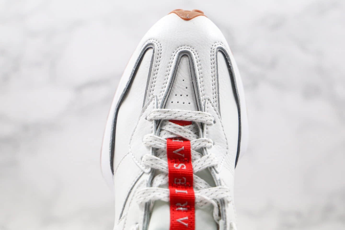 新百伦New Balance 327纯原版本皮面复古慢跑鞋NB327白灰红色3M反光满天星原盒原标 货号:MS327ARI