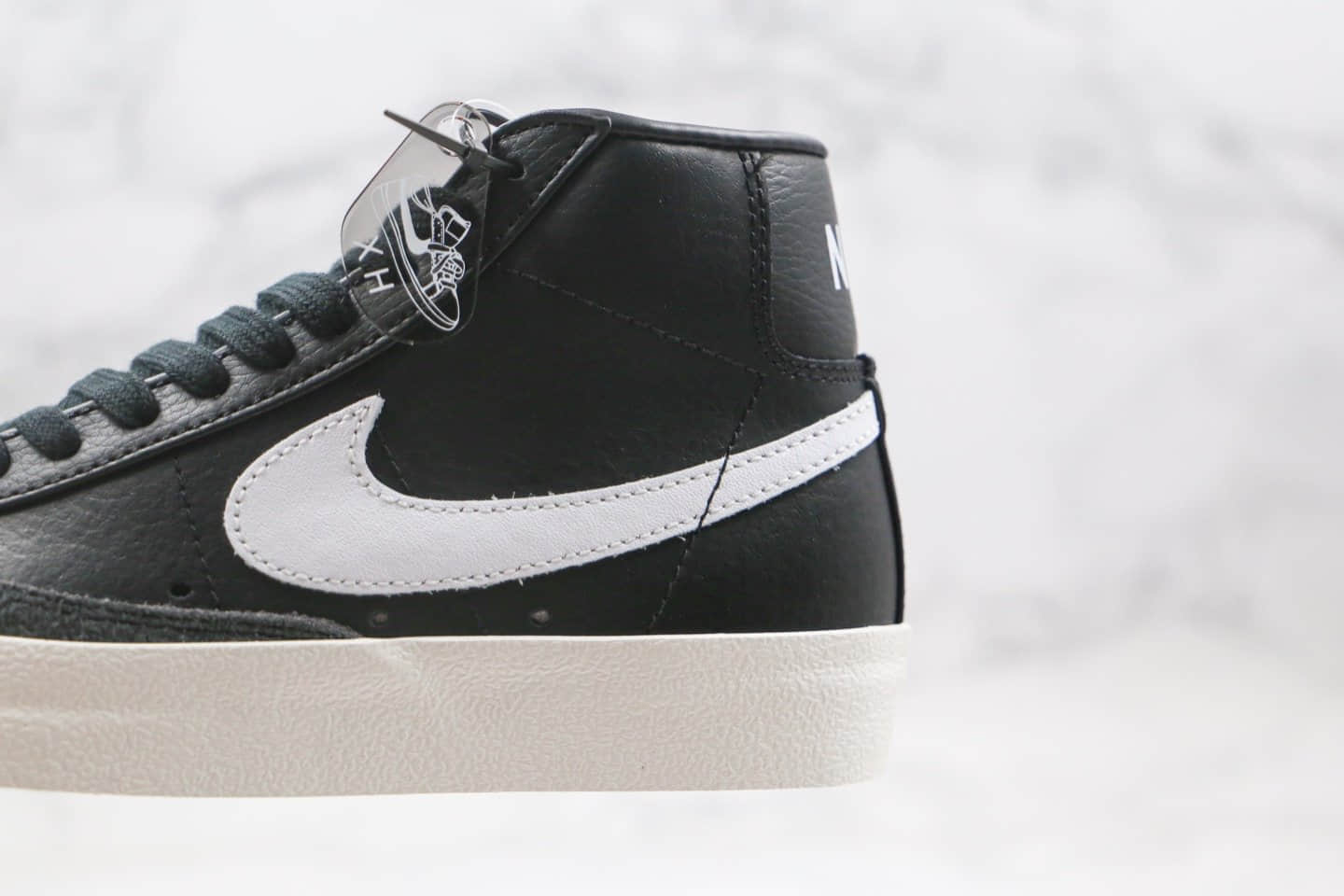 耐克Nike ZOOM BLAZER MID纯原版本中帮开拓者板鞋皮面黑白色内置气垫原楦头纸板打造 货号：BQ6806-002