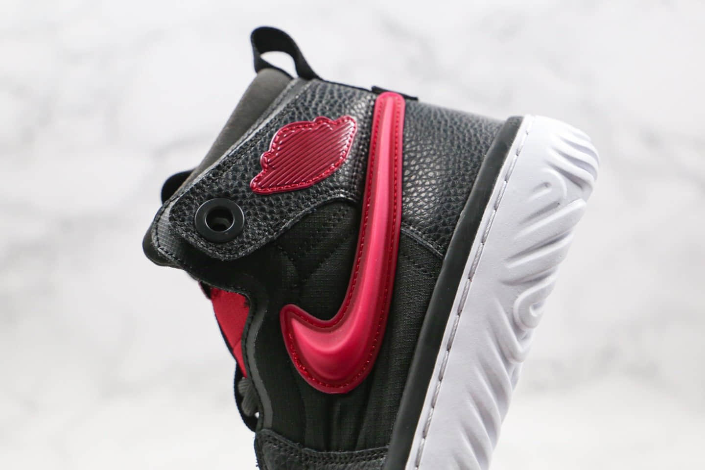 乔丹Air Jordan 1 High React Noble Red纯原版本高帮AJ1机能款黑红色原档案数据开发 货号:AR5321-006