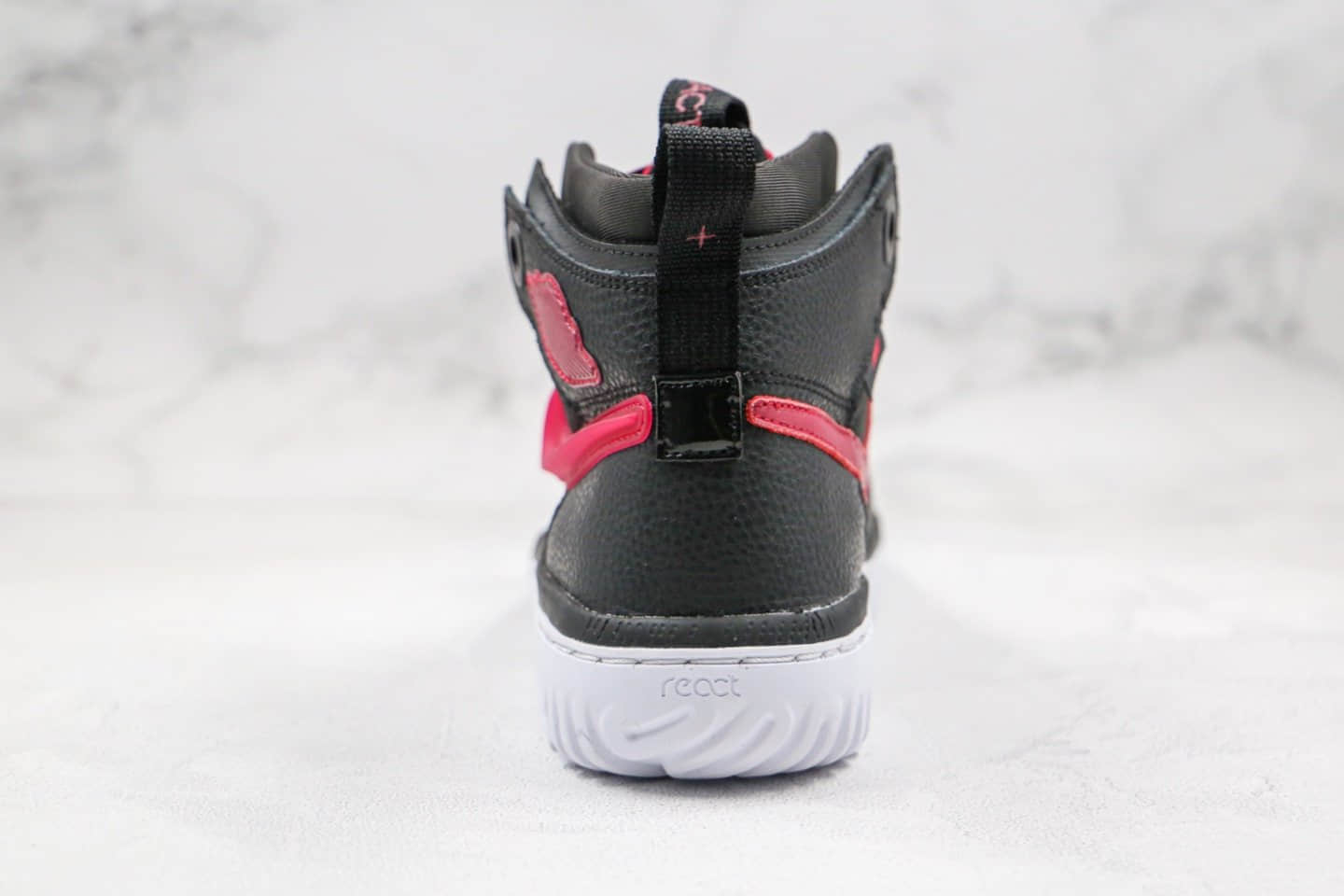 乔丹Air Jordan 1 High React Noble Red纯原版本高帮AJ1机能款黑红色原档案数据开发 货号:AR5321-006