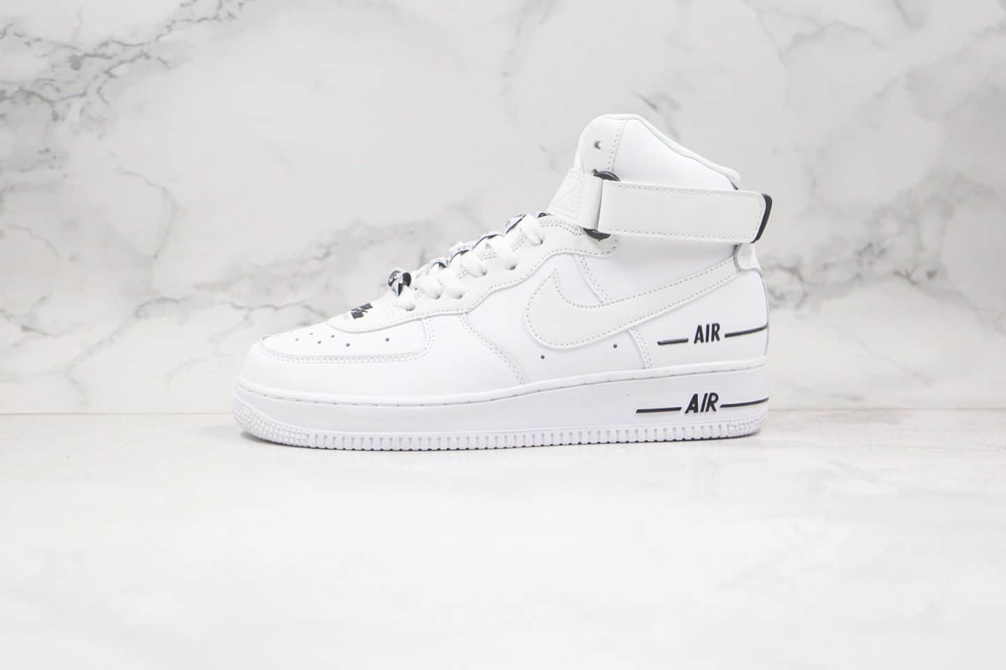 耐克Nike Air Force 1 High纯原版本空军一号高帮AF1白黑解构内置全掌Solo气垫 货号:CJ1385-100