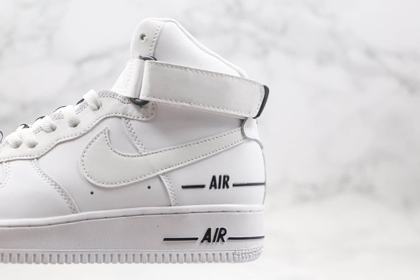 耐克Nike Air Force 1 High纯原版本空军一号高帮AF1白黑解构内置全掌Solo气垫 货号:CJ1385-100