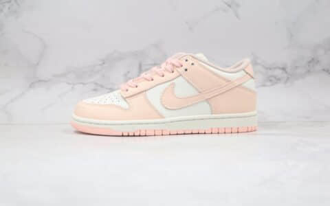 耐克Nike Dunk Low纯原版本低帮Dunk板鞋白粉色原装铝楦数据打造 货号：311369-104