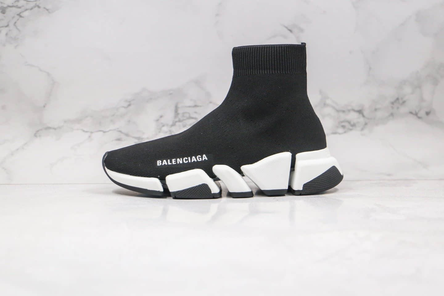 巴黎世家Balenciaga SPEED 2.0纯原版本袜子鞋二代黑白色原档案数据开发原盒配件齐全