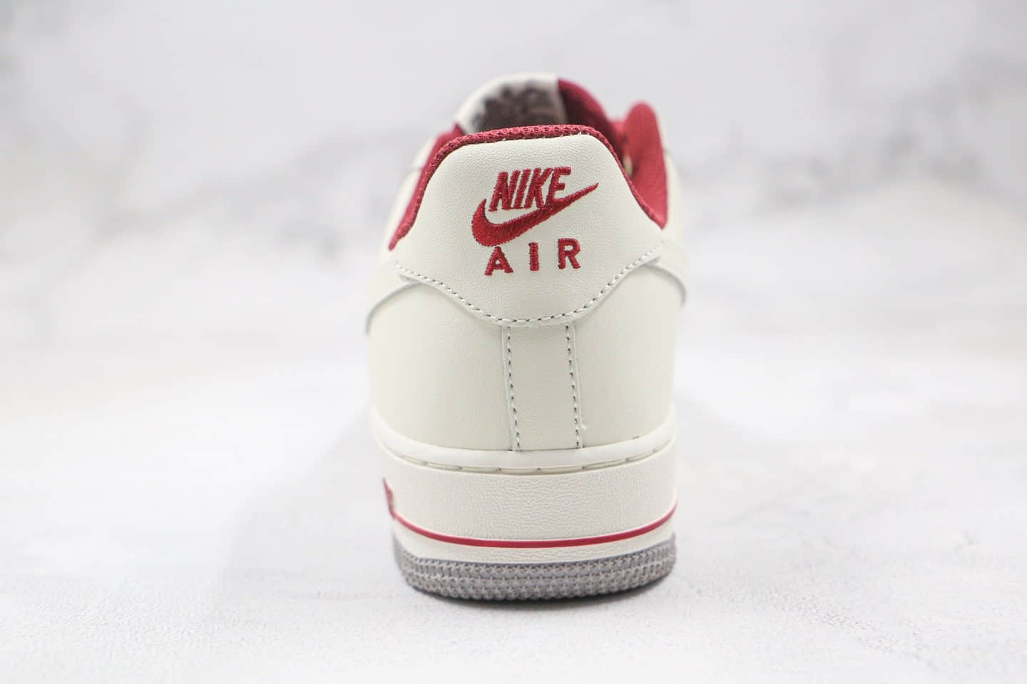 耐克Nike Air Force 1 LOW 07纯原版本低帮空军一号奶油拼接米白红色板鞋内置全掌Sole气垫 货号:DD7209-101