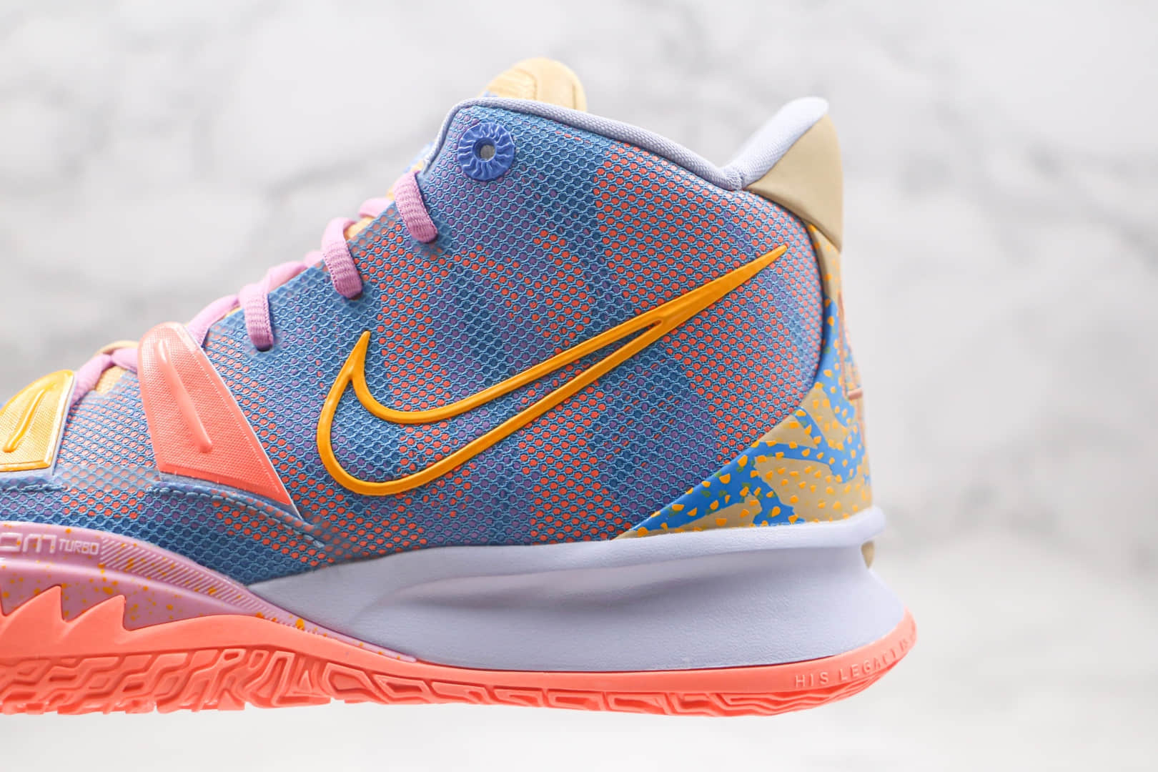 耐克Nike Kyrie 7 EXPRESSIONS纯原版本欧文7代艺术主题蓝粉色篮球鞋内置气垫支持实战 货号：DC0589-003