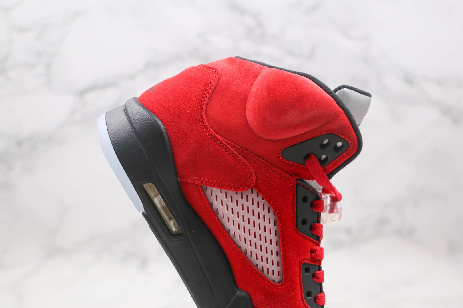 乔丹Air Jordan 5 Raging Bull纯原版本麂皮公牛队大红AJ5篮球鞋原档案数据开发原鞋开模一比一打造 货号:DD0587-600