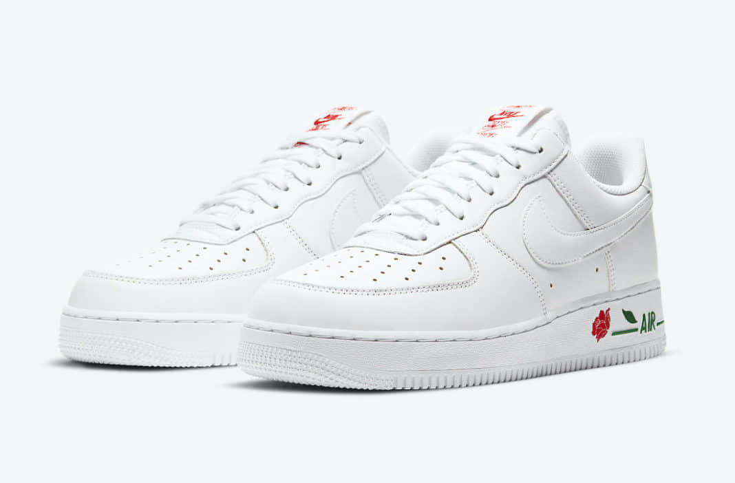 两双全新Nike AF1官图释出!你选白玫瑰还是粉玫瑰?
