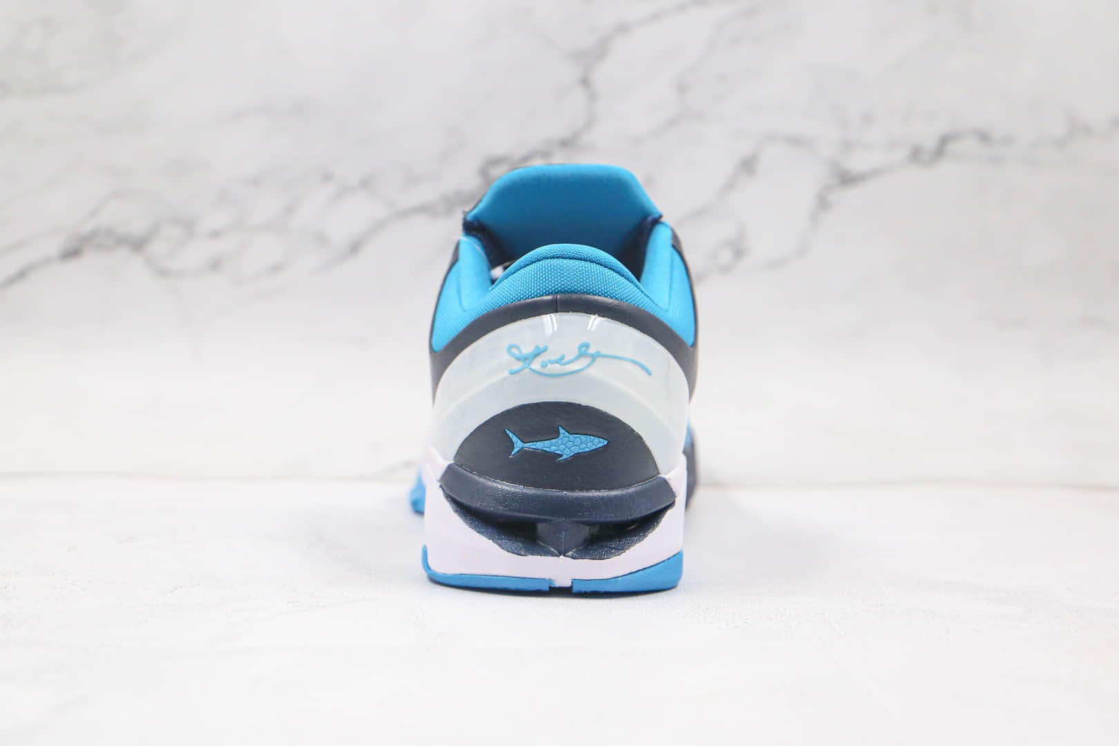 耐克Nike Zoom Kobe VII纯原版本科比7代蓝白色实战篮球鞋内置真实碳板气垫 货号:488371-401