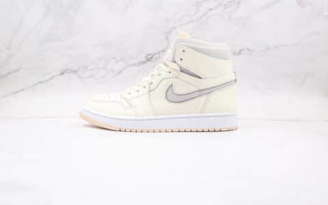乔丹AIR JORDAN 1 ZOOM AIR CMFT纯原版本高帮ZOOM系列AJ1珍珠白板鞋正确后跟定型 货号：CT0979-107