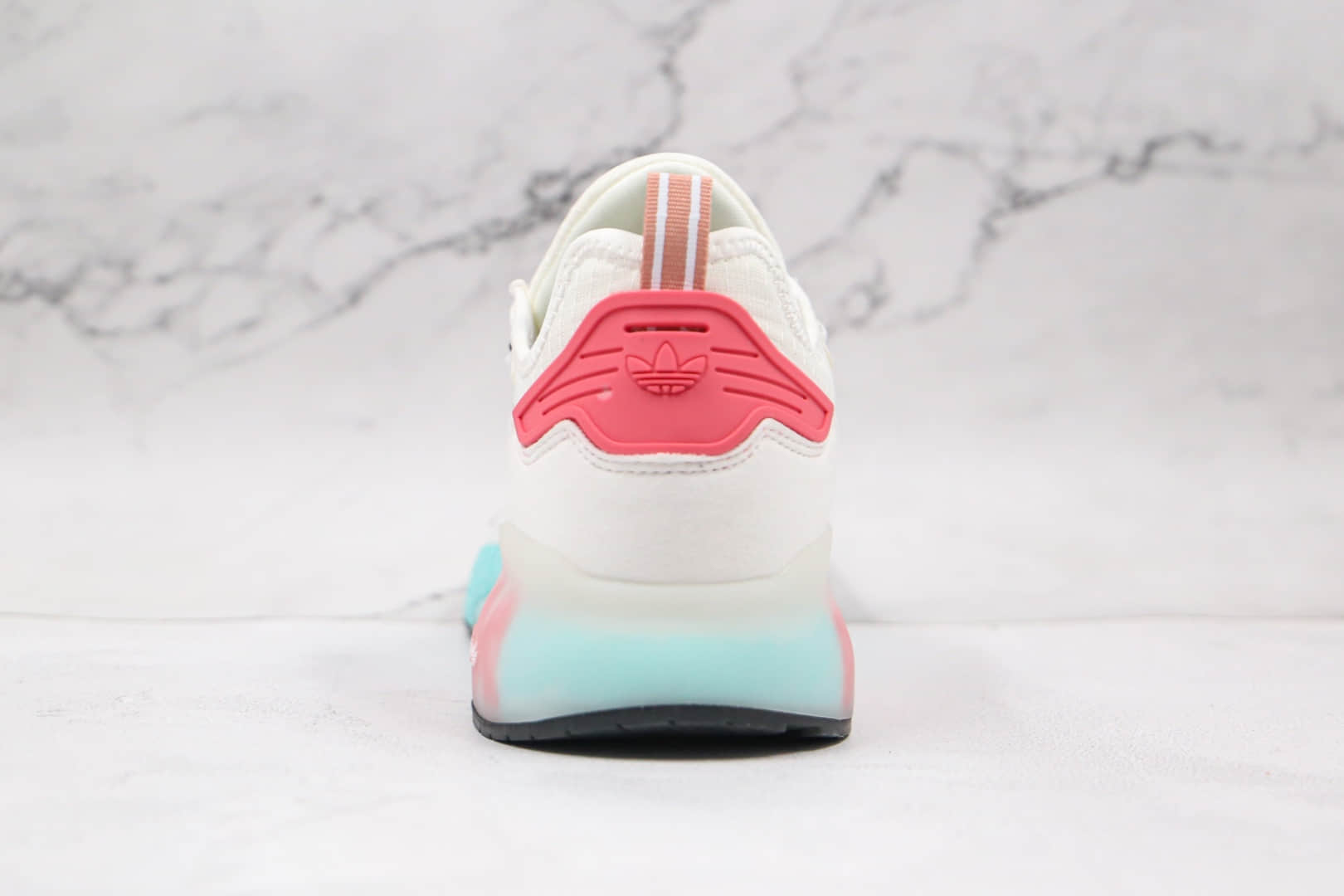 阿迪达斯Adidas Originals ZX 2K Boost纯原版本三叶草爆米花ZX 2K白灰红蓝色跑鞋原档案数据开发 货号：FY7054