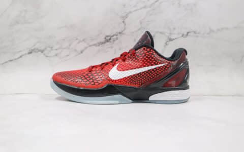 耐克Nike Zoom Kobe VI灭世纯原版本科比6代全明星黑红色篮球鞋内置气垫碳板支持实战 货号：448693-600