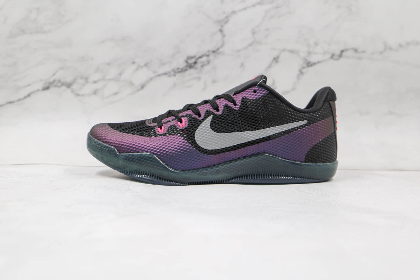 耐克Nike Kobe 11 EM Low Invisibility Cloak纯原版本科比11代3M黑紫色篮球鞋内置气垫支持实战 货号:836183-005