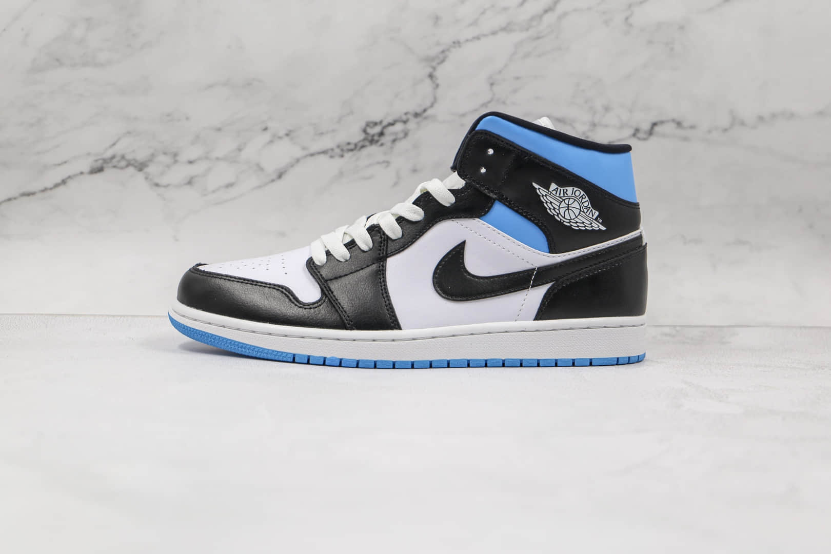 乔丹Air Jordan 1 Mid SE GS纯原版本中帮AJ1皇家蓝原楦头纸板打造 货号:BQ6472-102