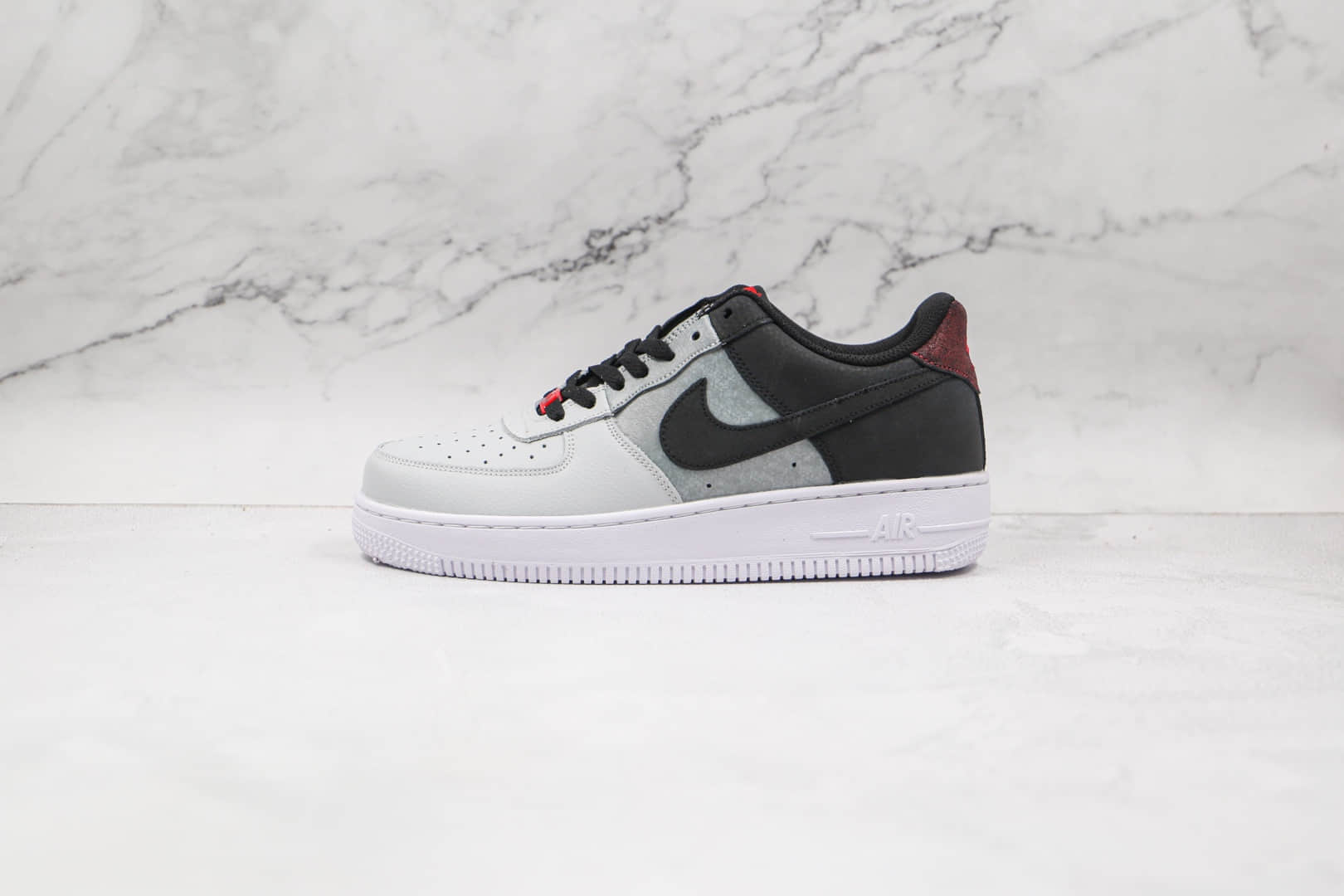 耐克NIKE AIR FORCE 1 '07 LV8纯原版本低帮空军一号白灰黑色拼色板鞋内置气垫 货号:CZ0337-001
