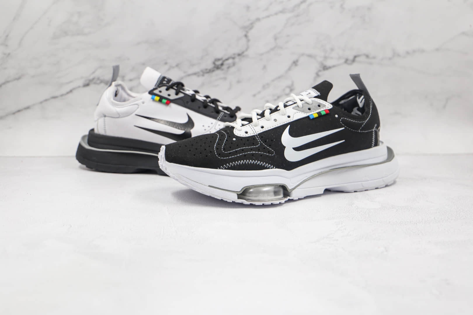 耐克Nike Air Zoom Type N.354公司级版本华夫跑鞋解构老爹鞋白黑鸳鸯双钩原楦打造 货号:DB2622-001