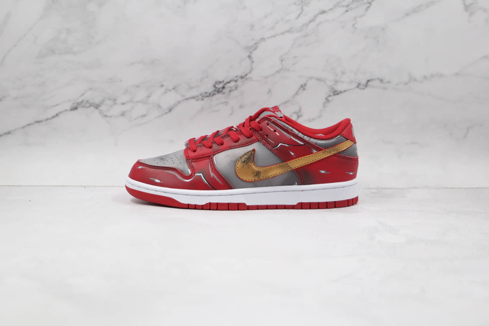 耐克Nike Dunk SB Low UNLV纯原版本低帮SB DUNK钢铁侠灰红色板鞋原档案数据开发 货号:DD1391-002