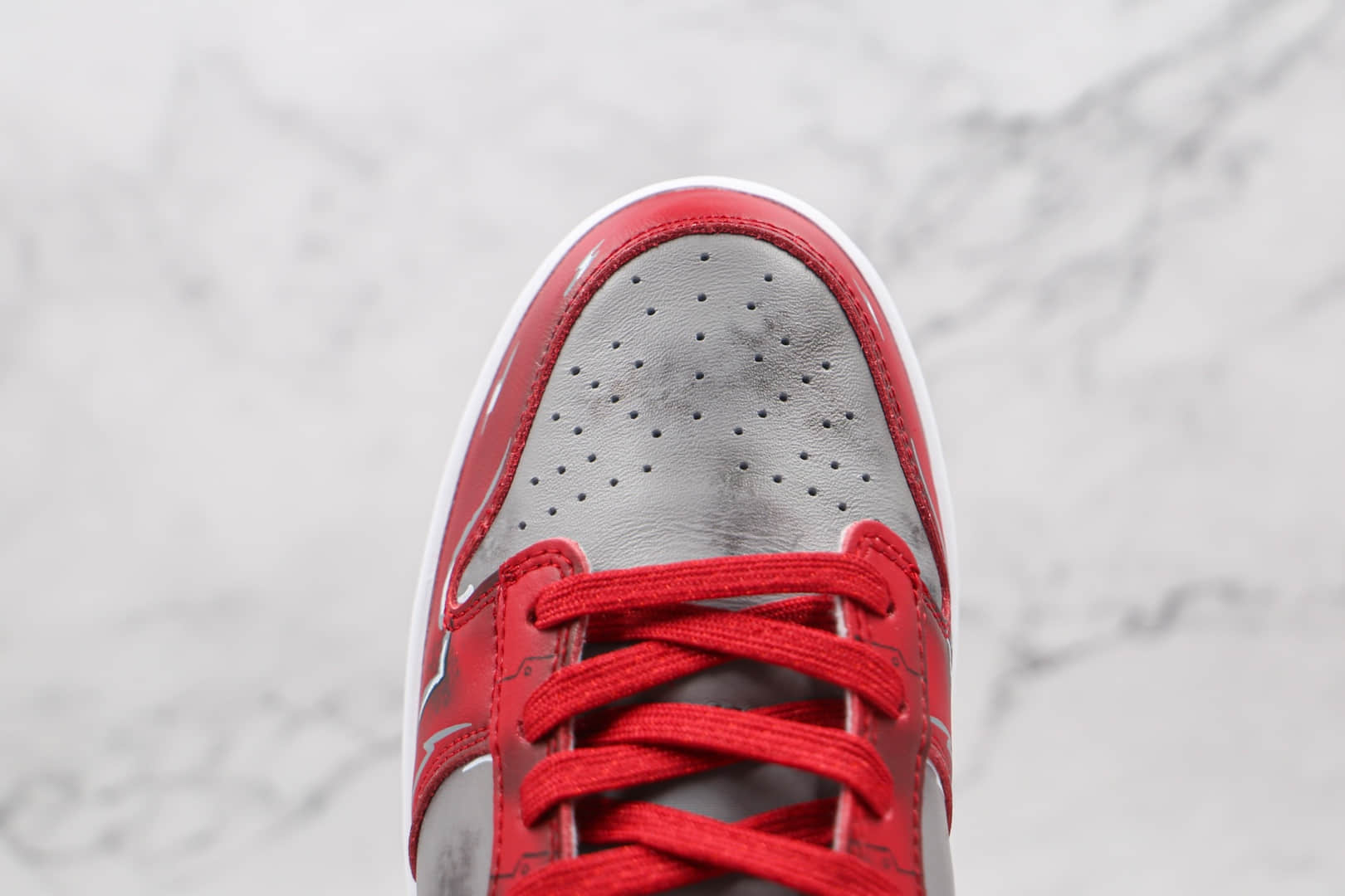 耐克Nike Dunk SB Low UNLV纯原版本低帮SB DUNK钢铁侠灰红色板鞋原档案数据开发 货号:DD1391-002