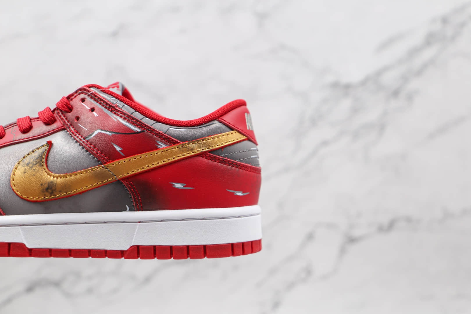 耐克Nike Dunk SB Low UNLV纯原版本低帮SB DUNK钢铁侠灰红色板鞋原档案数据开发 货号:DD1391-002