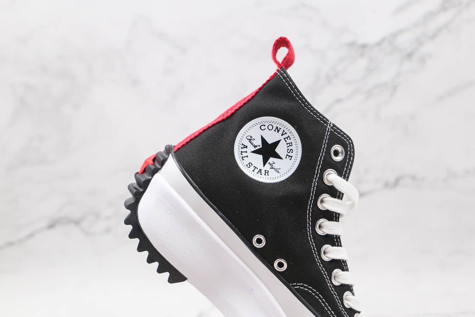 匡威CONVERSE x Keith Hatding Run Star Hike凯斯哈林联名款公司级版本高帮厚底松糕帆布鞋原盒原标 货号：171859C