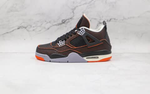 乔丹Air Jordan 4 WMNS Starfish纯原版本黄铜AJ4黑橙海星橙金属橙织布篮球鞋原楦头纸板打造 货号：CW7183-100