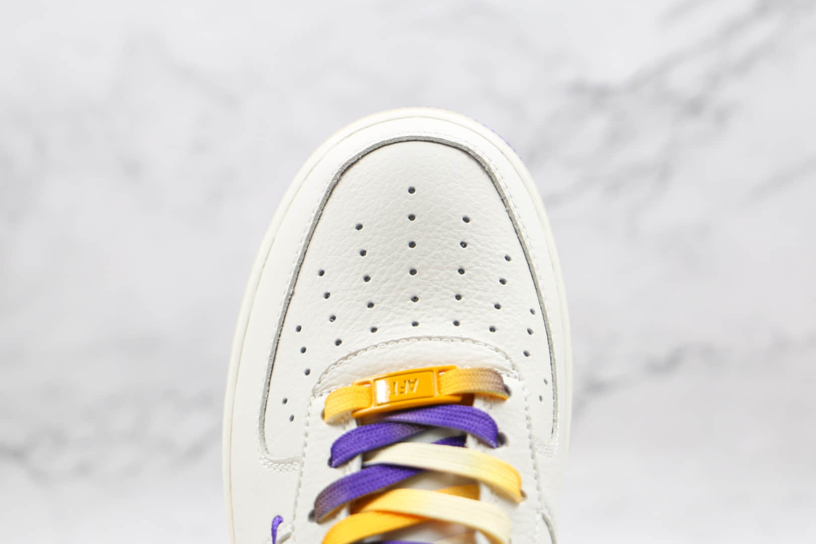 耐克Nike Air Force 1 Low 07纯原版本低帮空军一号紫金湖人洛杉矶城市限定白黄紫色板鞋原盒原标 货号:CT1989-106