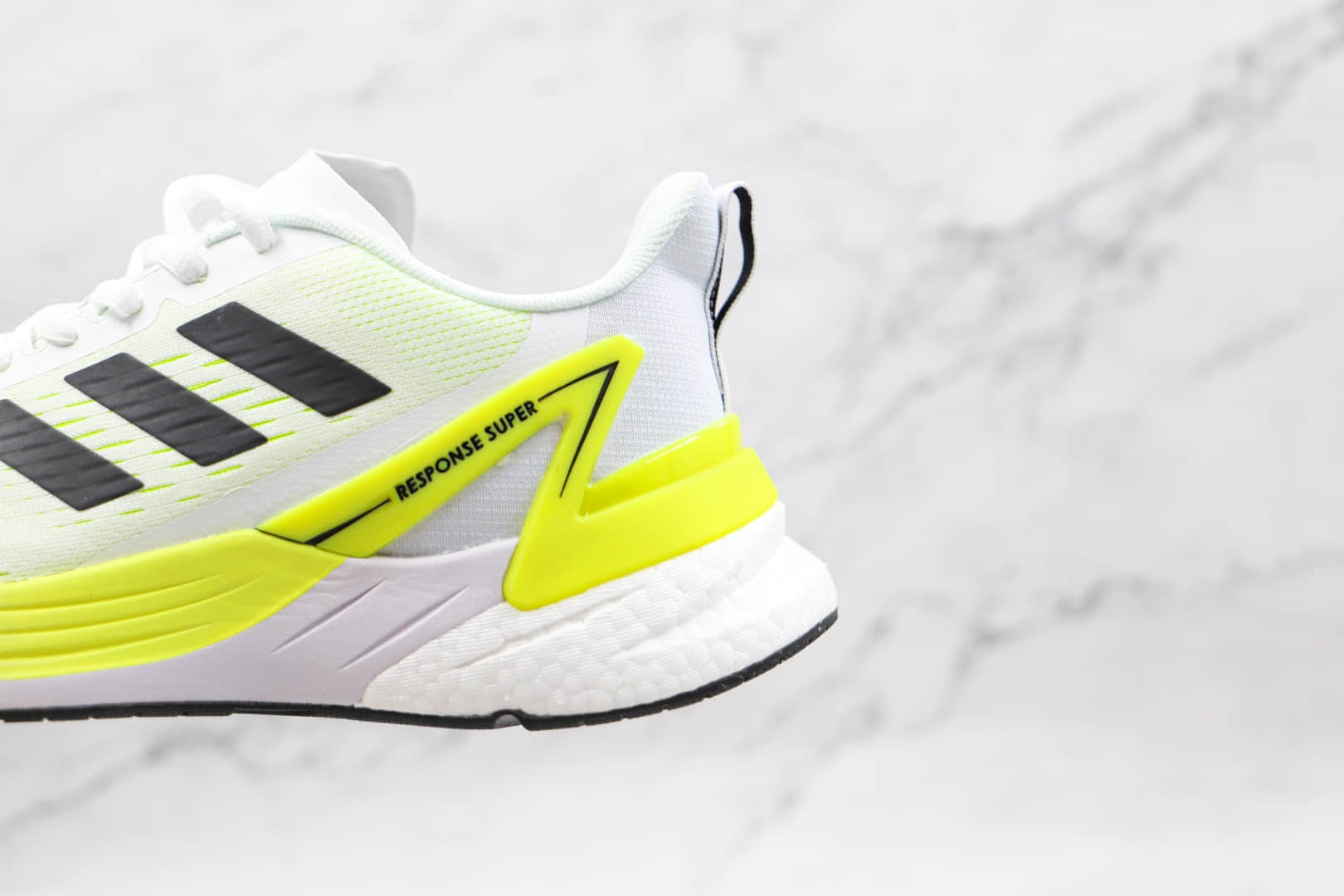 阿迪达斯Adidas RESPONSE SUPER纯原版本白黑黄色SR-l.PACE 5.0爆米花跑鞋原盒原标 货号：FY8749